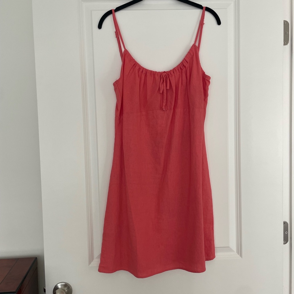 Linen midi dress